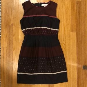 Color blocked Ann Taylor Loft Fit and Flare dress